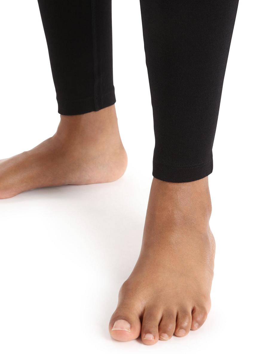 Black Women's Icebreaker Merino 260 Tech Thermal Leggings | USA 1553VRWD